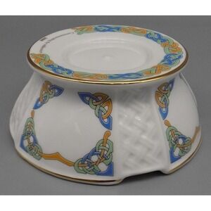 Royal Tara Celtic Knots Pillar Candle Holder Ireland Bone China Millenium 2000